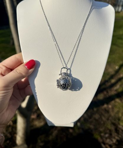 Különleges angyalhívó obszidián gyönggyel 