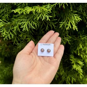 Rózsaopál nemesacél fülbevaló