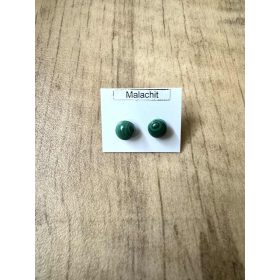 Malachit nemesacél fülbevaló
