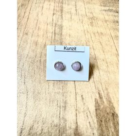 Kunzit nemesacél fülbevaló