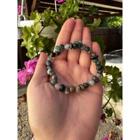 Indiai achát szemcse karkötő