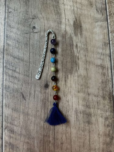 Könyvjelző 7 csakra ásványokkal