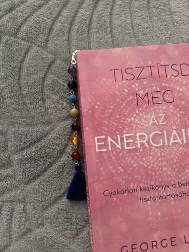 Könyvjelző 7 csakra ásványokkal